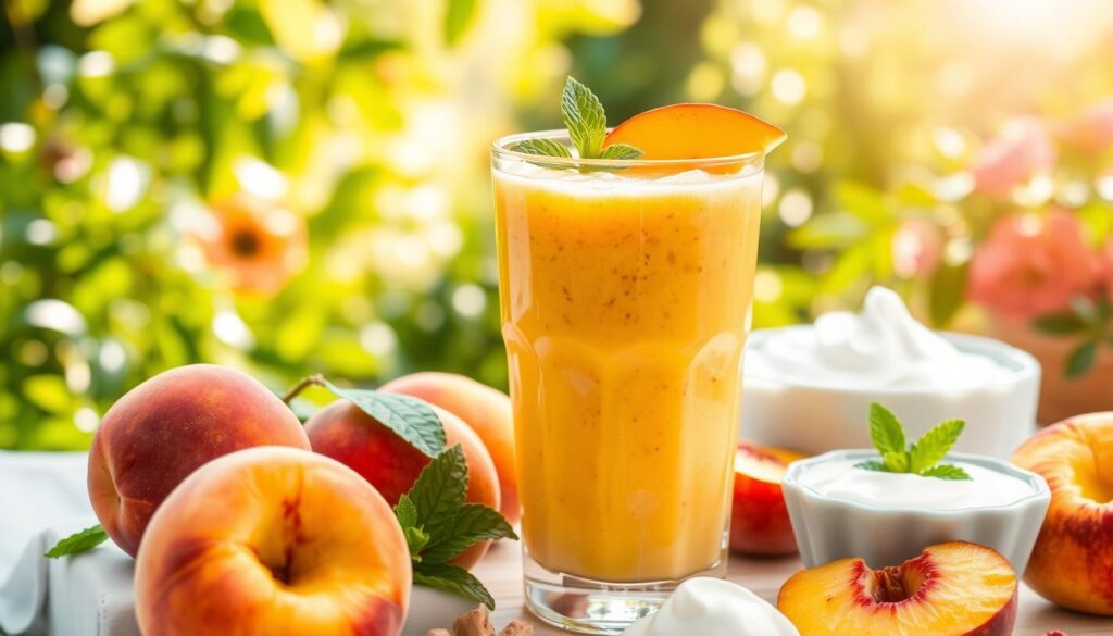 healthy peach smoothie