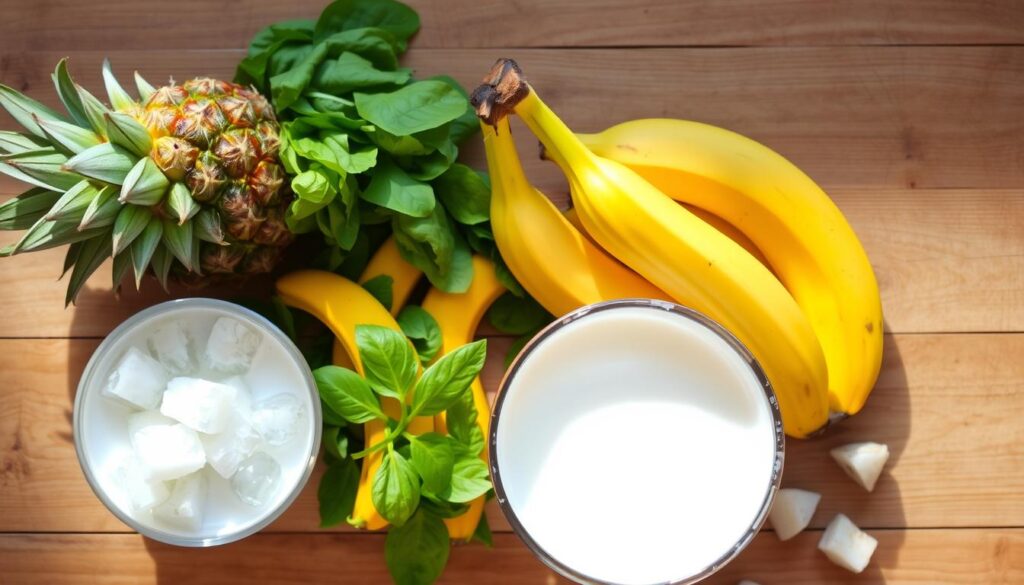 vegan pineapple smoothie ingredients